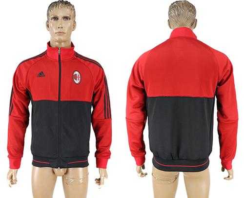 AC Milan Authentic Soccer Jackets Red Black