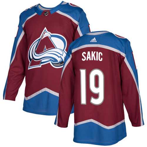 Adidas Colorado Avalanche #19 Joe Sakic Burgundy Home Authentic Stitched NHL