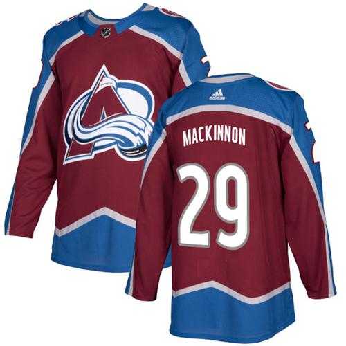 Adidas Colorado Avalanche #29 Nathan MacKinnon Burgundy Home Authentic Stitched NHL