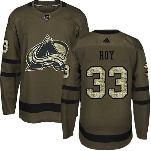 Adidas Colorado Avalanche #33 Patrick Roy Green Salute to Service Stitched NHL Jersey