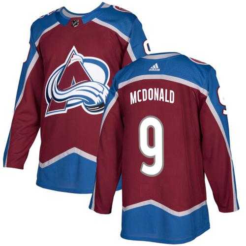 Adidas Colorado Avalanche #9 Lanny McDonald Burgundy Home Authentic Stitched NHL