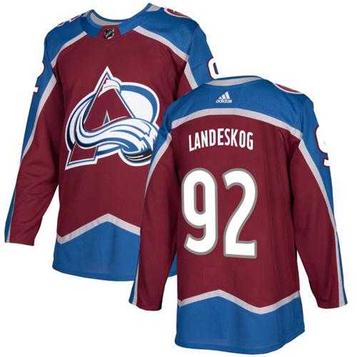 Adidas Colorado Avalanche #92 Gabriel Landeskog Burgundy Home Authentic Stitched NHL