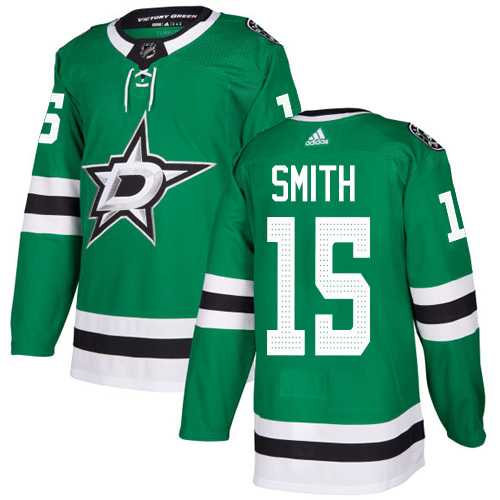 Adidas Dallas Stars #15 Bobby Smith Green Home Authentic Stitched NHL