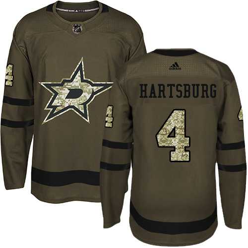 Adidas Dallas Stars #4 Craig Hartsburg Green Salute to Service Stitched NHL Jersey