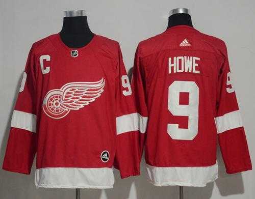 Adidas Detroit Red Wings #9 Gordie Howe Red Home Authentic Stitched NHL