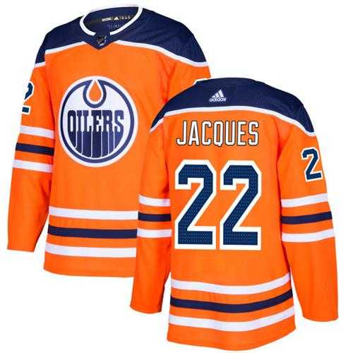 Adidas Edmonton Oilers #22 Jean-Francois Jacques Orange Home Authentic Stitched NHL