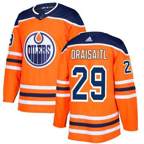 Adidas Edmonton Oilers #29 Leon Draisaitl Orange Home Authentic Stitched NHL