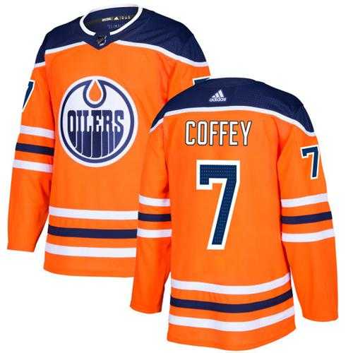 Adidas Edmonton Oilers #7 Paul Coffey Orange Home Authentic Stitched NHL