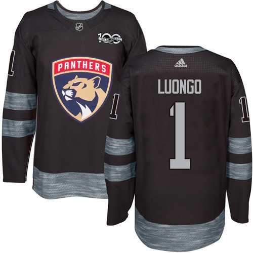 Adidas Florida Panthers #1 Roberto Luongo Black 1917-2017 100th Anniversary Stitched NHL