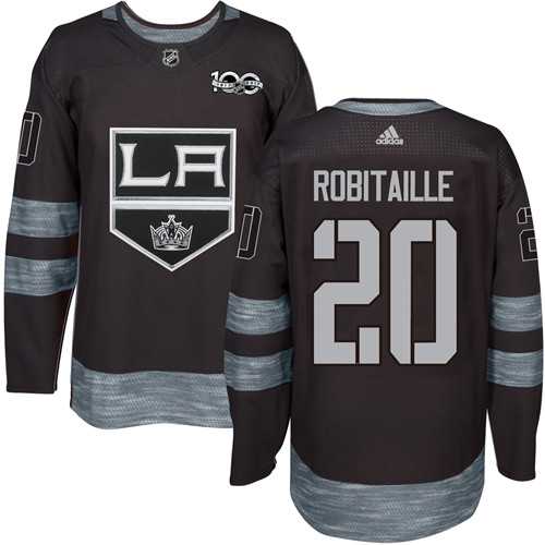 Adidas Los Angeles Kings #20 Luc Robitaille Black 1917-2017 100th Anniversary Stitched NHL