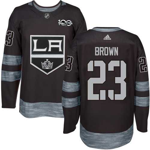 Adidas Los Angeles Kings #23 Dustin Brown Black 1917-2017 100th Anniversary Stitched NHL