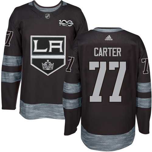 Adidas Los Angeles Kings #77 Jeff Carter Black 1917-2017 100th Anniversary Stitched NHL