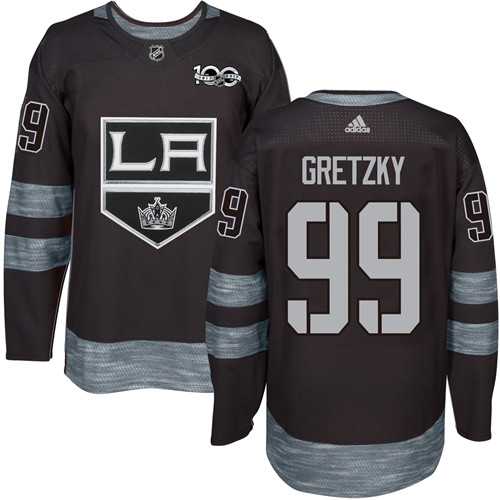 Adidas Los Angeles Kings #99 Wayne Gretzky Black 1917-2017 100th Anniversary Stitched NHL