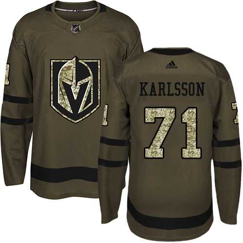 Adidas Men's Adidas Vegas Golden Knights #71 William Karlsson Green Salute to Service Stitched NHL Jersey
