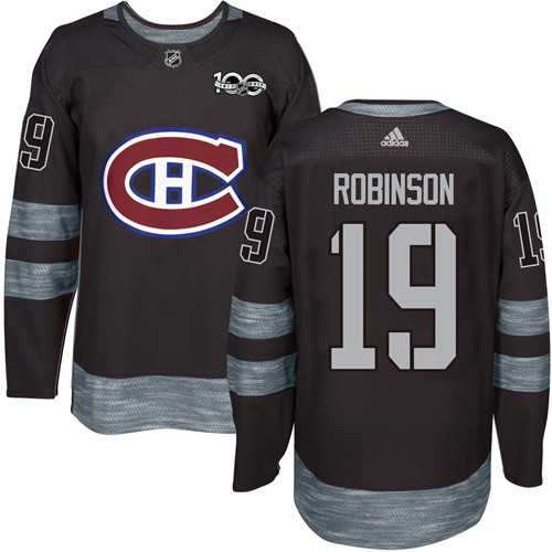 Adidas Montreal Canadiens #19 Larry Robinson Black 1917-2017 100th Anniversary Stitched NHL