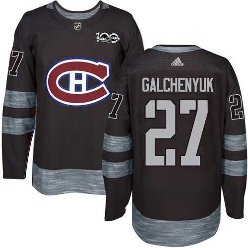 Adidas Montreal Canadiens #27 Alex Galchenyuk Black 1917-2017 100th Anniversary Stitched NHL