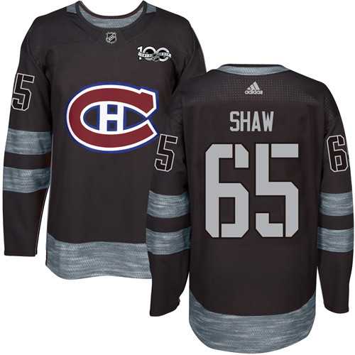 Adidas Montreal Canadiens #65 Andrew Shaw Black 1917-2017 100th Anniversary Stitched NHL