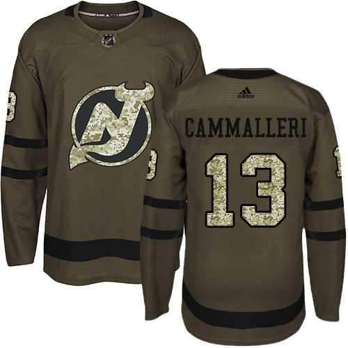 Adidas New Jersey Devils #13 Mike Cammalleri Green Salute to Service Stitched NHL