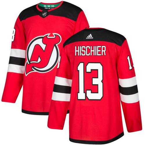 Adidas New Jersey Devils #13 Nico Hischier Red Home Authentic Stitched NHL
