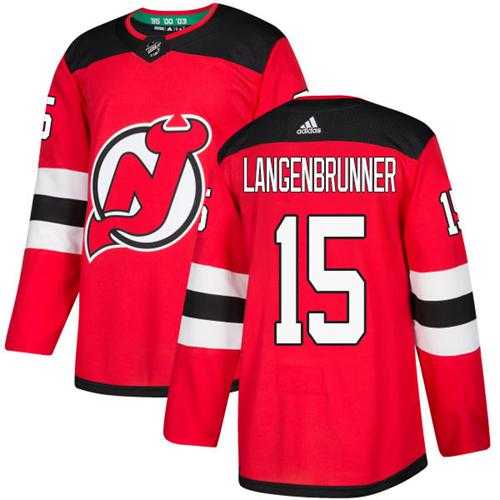 Adidas New Jersey Devils #15 Langenbrunner Red Home Authentic Stitched NHL