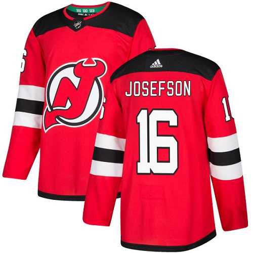 Adidas New Jersey Devils #16 Jacob Josefson Red Home Authentic Stitched NHL