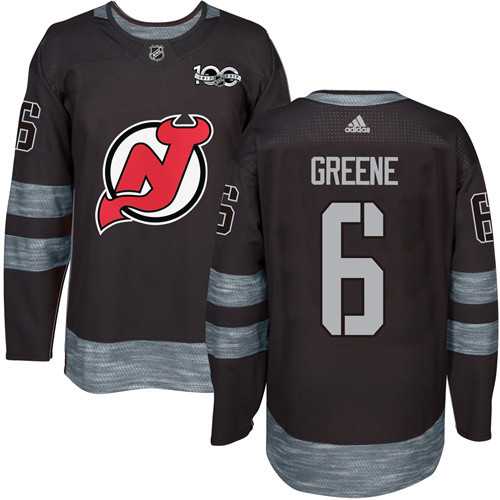 Adidas New Jersey Devils #6 Andy Greene Black 1917-2017 100th Anniversary Stitched NHL