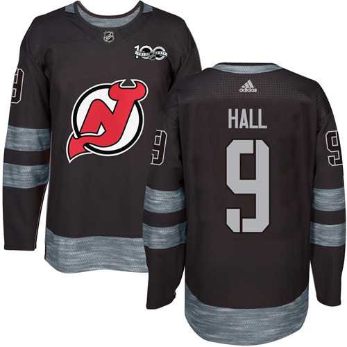 Adidas New Jersey Devils #9 Taylor Hall Black 1917-2017 100th Anniversary Stitched NHL