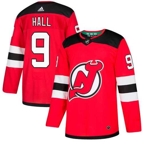 Adidas New Jersey Devils #9 Taylor Hall Red Home Authentic Stitched NHL