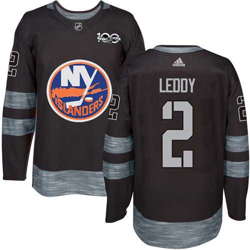 Adidas New York Islanders #2 Nick Leddy Black 1917-2017 100th Anniversary Stitched NHL