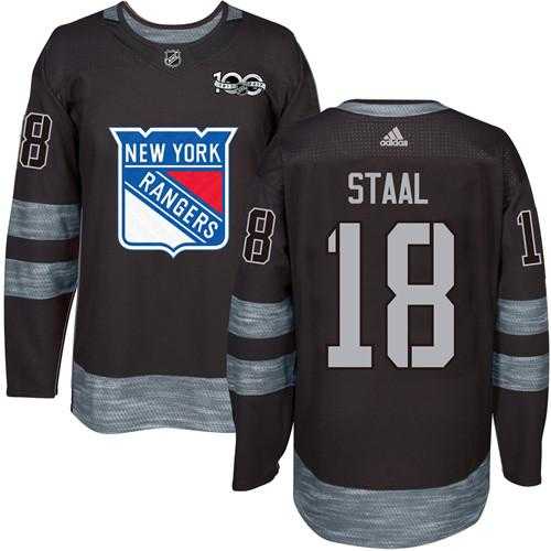 Adidas New York Rangers #18 Marc Staal Black 1917-2017 100th Anniversary Stitched NHL