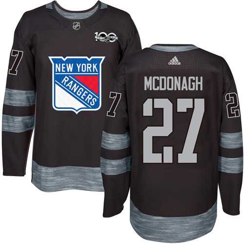 Adidas New York Rangers #27 Ryan McDonagh Black 1917-2017 100th Anniversary Stitched NHL
