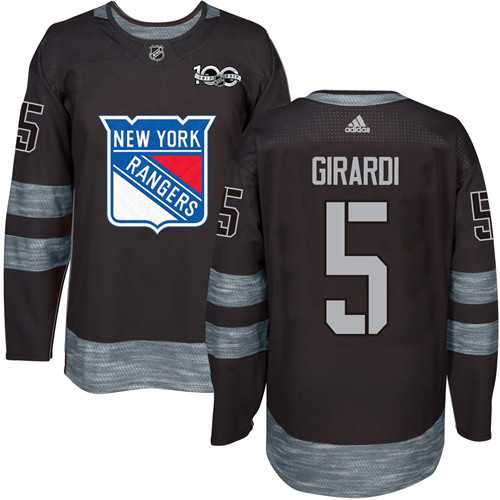 Adidas New York Rangers #5 Dan Girardi Black 1917-2017 100th Anniversary Stitched NHL