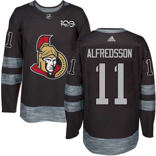 Adidas Ottawa Senators #11 Daniel Alfredsson Black 1917-2017 100th Anniversary Stitched NHL