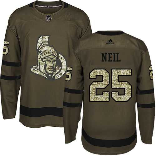 Adidas Ottawa Senators #25 Chris Neil Green Salute to Service Stitched NHL Jersey