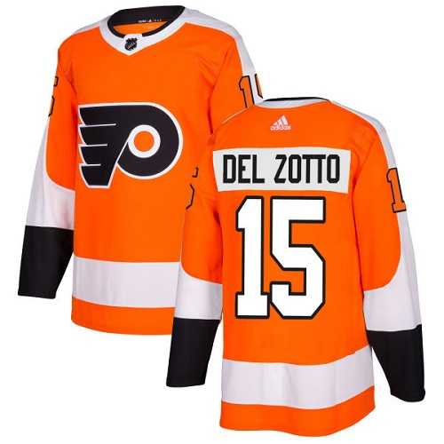 Adidas Philadelphia Flyers #15 Michael Del Zotto Orange Home Authentic Stitched NHL