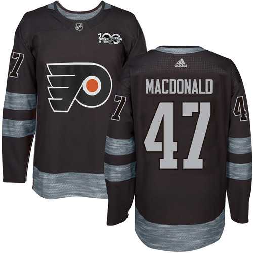 Adidas Philadelphia Flyers #47 Andrew MacDonald Black 1917-2017 100th Anniversary Stitched NHL