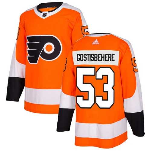 Adidas Philadelphia Flyers #53 Shayne Gostisbehere Orange Home Authentic Stitched NHL