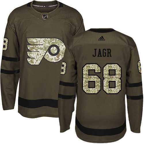 Adidas Philadelphia Flyers #68 Jaromir Jagr Green Salute to Service Stitched NHL