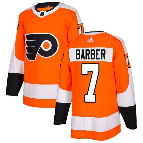 Adidas Philadelphia Flyers #7 Bill Barber Orange Home Authentic Stitched NHL