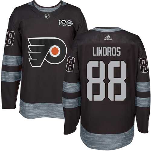 Adidas Philadelphia Flyers #88 Eric Lindros Black 1917-2017 100th Anniversary Stitched NHL