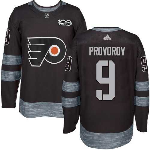 Adidas Philadelphia Flyers #9 Ivan Provorov Black 1917-2017 100th Anniversary Stitched NHL