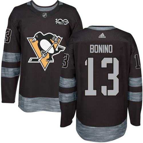 Adidas Pittsburgh Penguins #13 Nick Bonino Black 1917-2017 100th Anniversary Stitched NHL