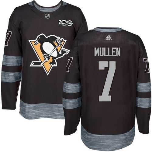 Adidas Pittsburgh Penguins #7 Joe Mullen Black 1917-2017 100th Anniversary Stitched NHL