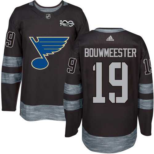 Adidas St. Louis Blues #19 Jay Bouwmeester Black 1917-2017 100th Anniversary Stitched NHL