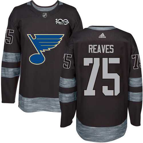 Adidas St. Louis Blues #75 Ryan Reaves Black 1917-2017 100th Anniversary Stitched NHL