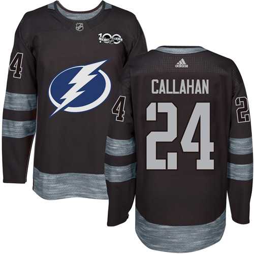 Adidas Tampa Bay Lightning #24 Ryan Callahan Black 1917-2017 100th Anniversary Stitched NHL