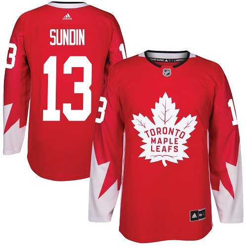 Adidas Toronto Maple Leafs #13 Mats Sundin Red Team Canada Authentic Stitched NHL