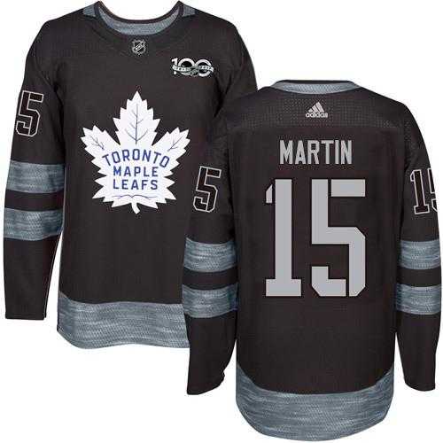 Adidas Toronto Maple Leafs #15 Matt Martin Black 1917-2017 100th Anniversary Stitched NHL