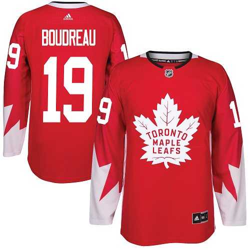 Adidas Toronto Maple Leafs #19 Bruce Boudreau Red Team Canada Authentic Stitched NHL