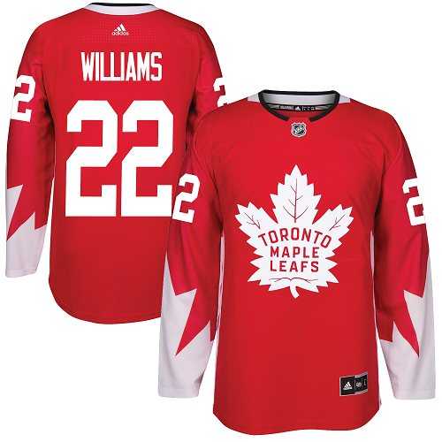 Adidas Toronto Maple Leafs #22 Tiger Williams Red Team Canada Authentic Stitched NHL